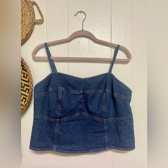 Women's Denim Corset Tank Top Universal Thread Indigo size XXL - Picture 1 of 4